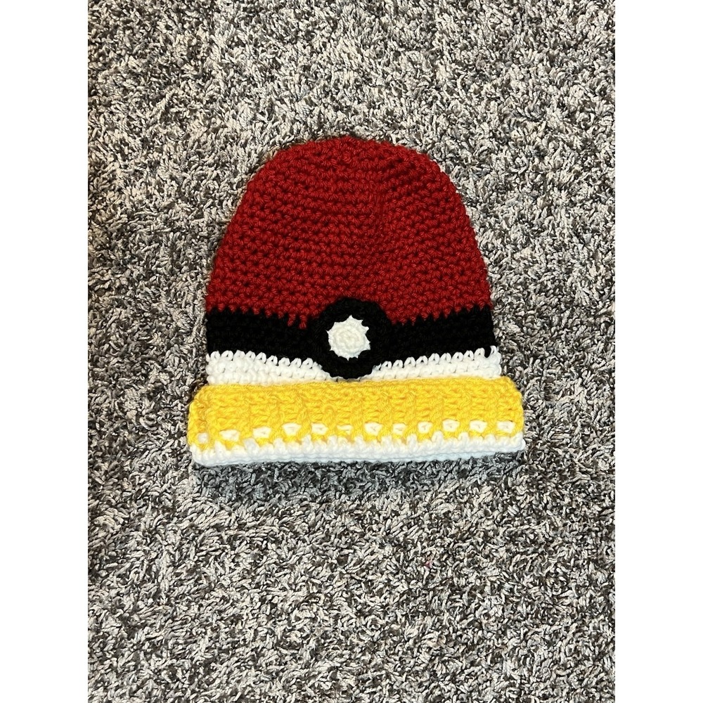 Pokémon Kids Poké Ball Crochet Knit Beenie Hat